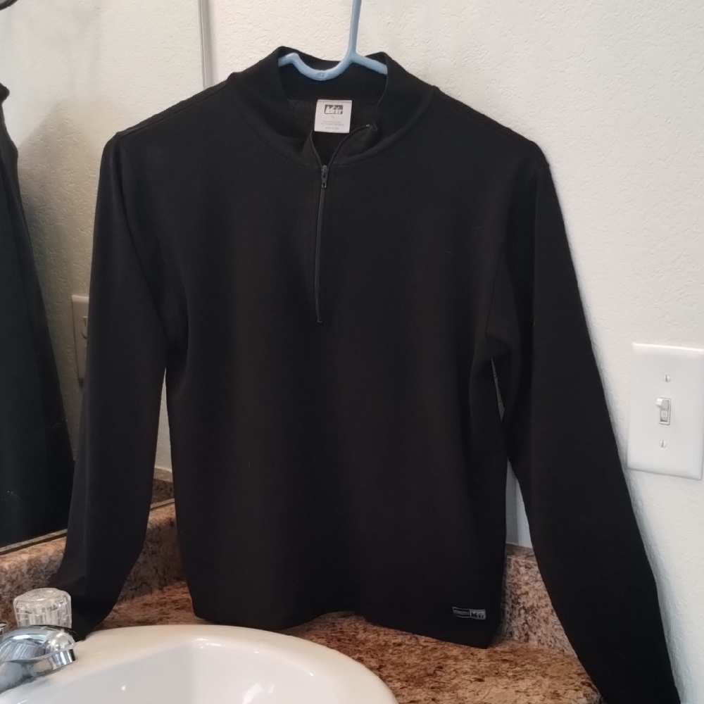 Men's Black Half-Zip Sweater